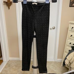 Capulet studded faux suede legging size small